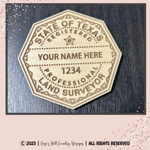 Load image into Gallery viewer, State of TEXAS RPLS Survey Seal Coaster
