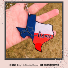 Load image into Gallery viewer, Texas Earrings, Keychain Or Car Charm
