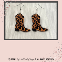 Load image into Gallery viewer, Cowboy Boot  Earrings - Multiple Colors Available
