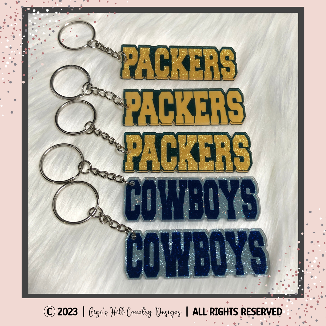 Keychains:  Packers, Cowboys