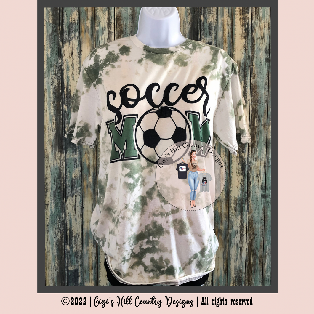 Soccer Mom Cowhide Bleached & Sublimated Unisex Tee